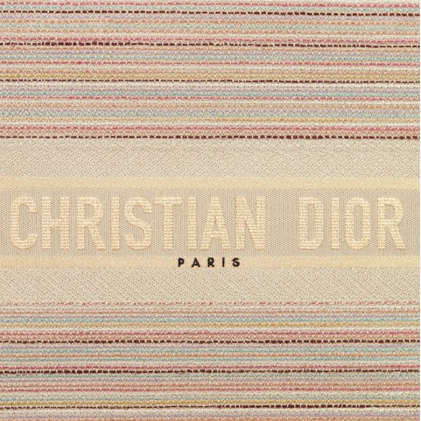 ディオール ブックトート スモールバッグ ストライプコピー 刺繍M1296ZRFO_M885